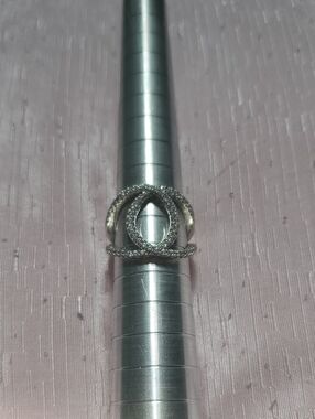 Touchstone Crystal Silver-Tone Pave Circle Ring REASOBABLE OFFER ACCEPTED